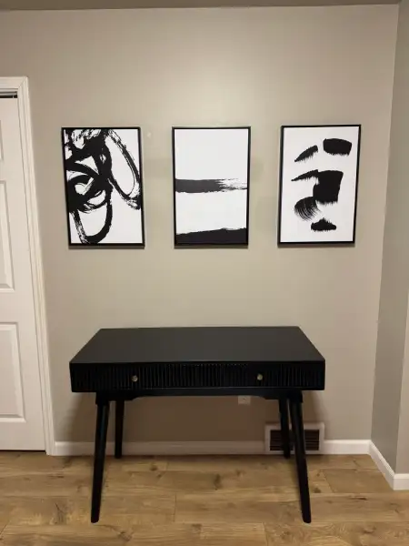 Table, paintings, finishing, interior design